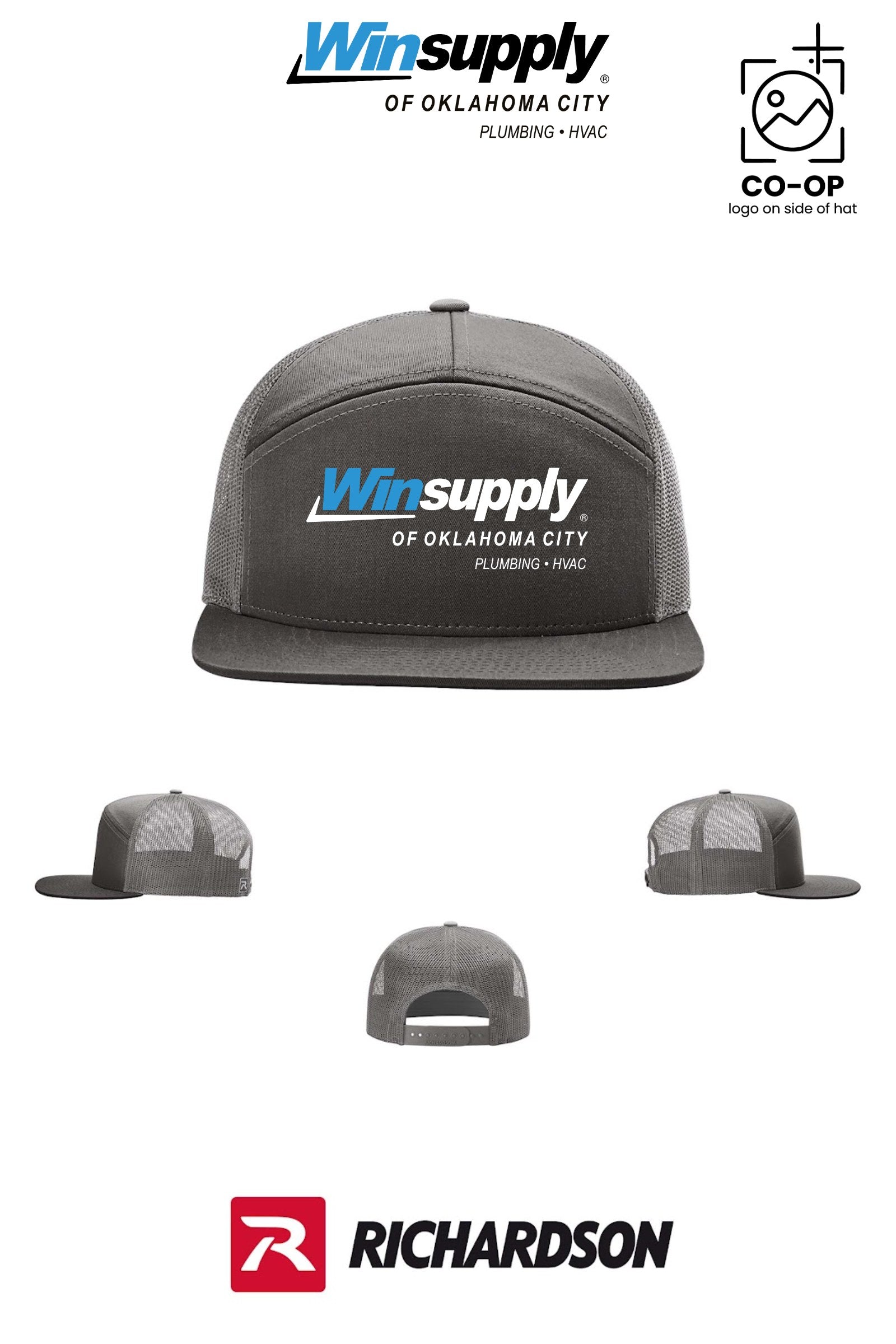 Richardson 168 Seven-Panel Trucker - Winsupply of Oklahoma City
