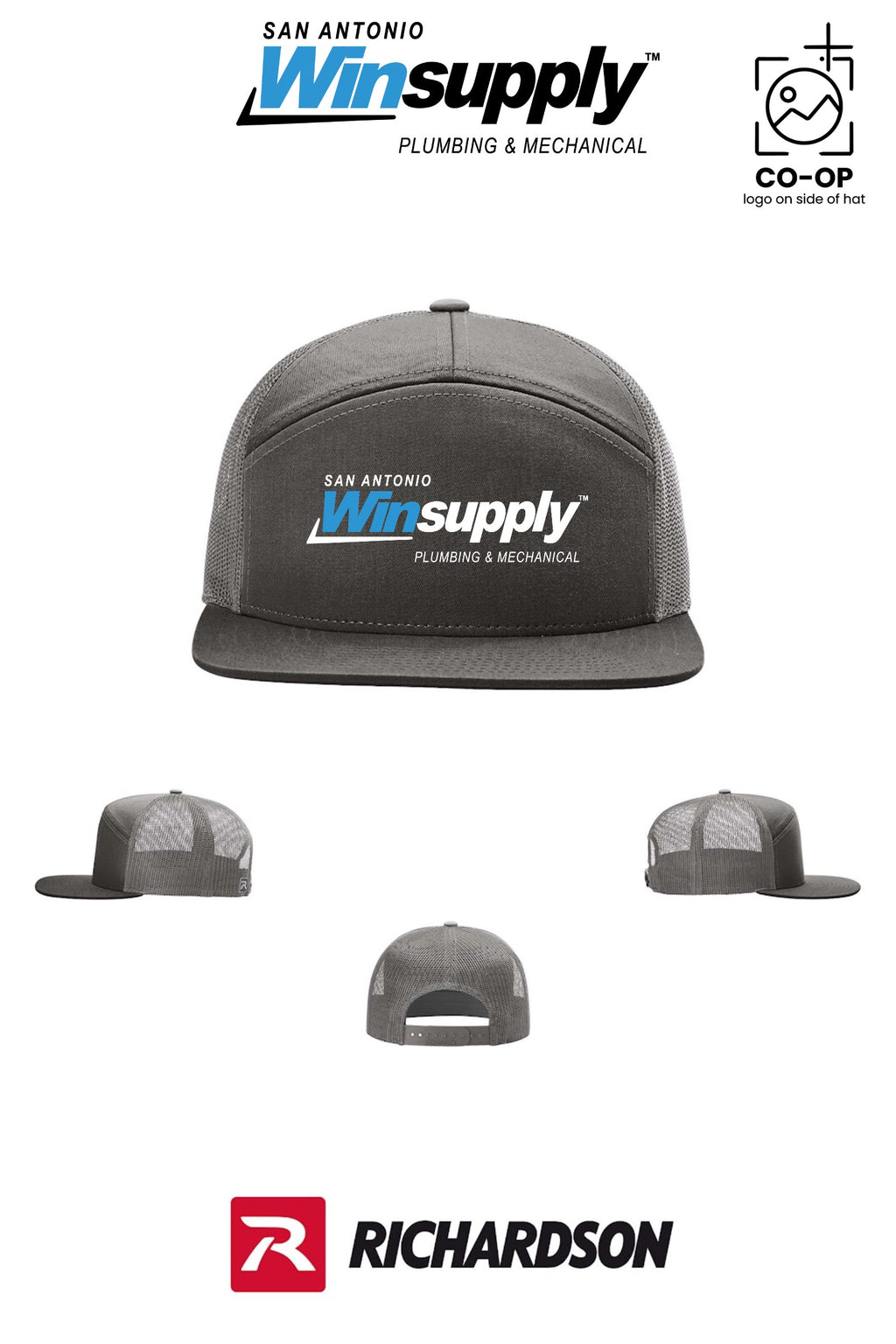 Richardson 168 Seven-Panel Trucker - San Antonio Winsupply