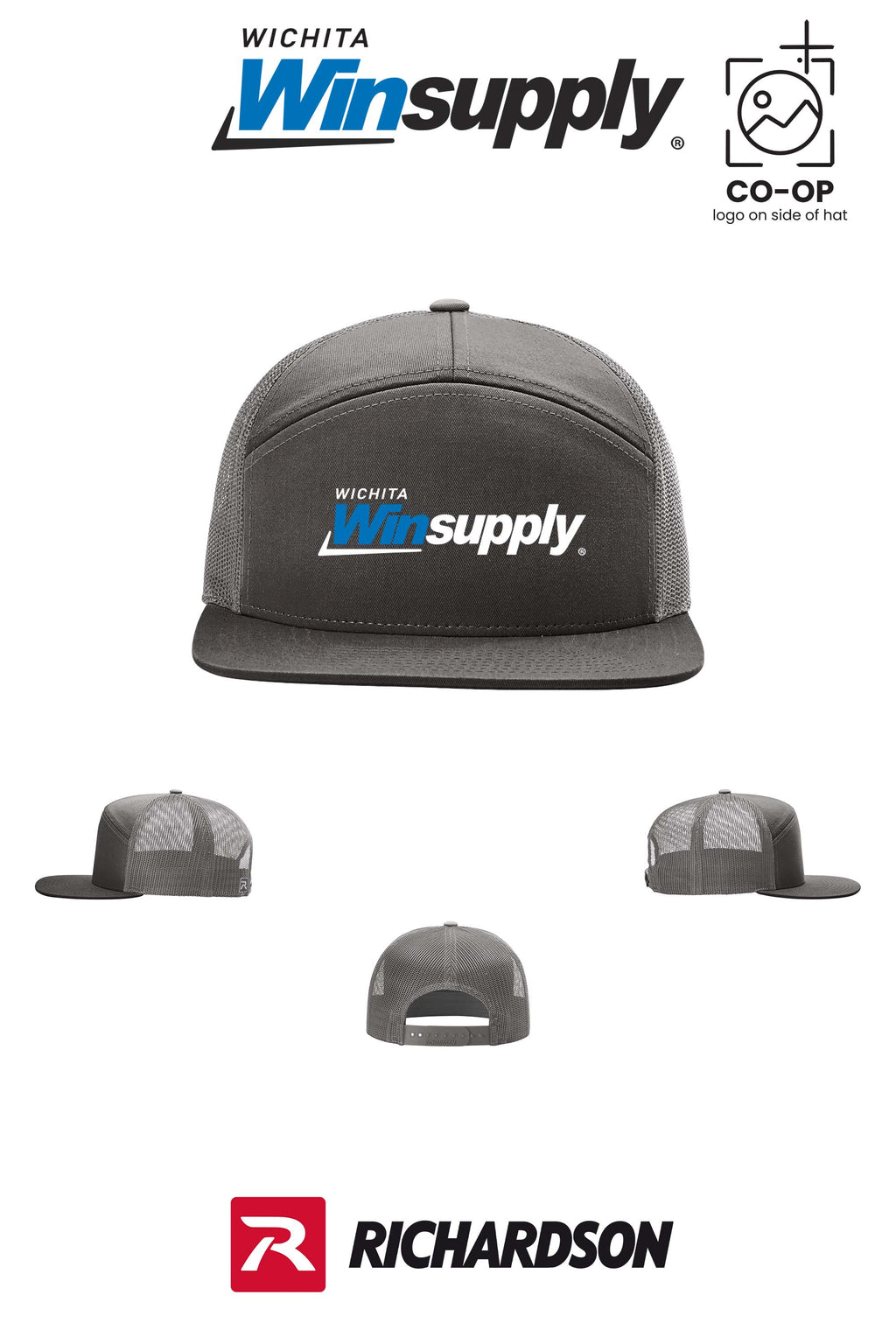 Richardson 168 Seven-Panel Trucker - Wichita Winsupply