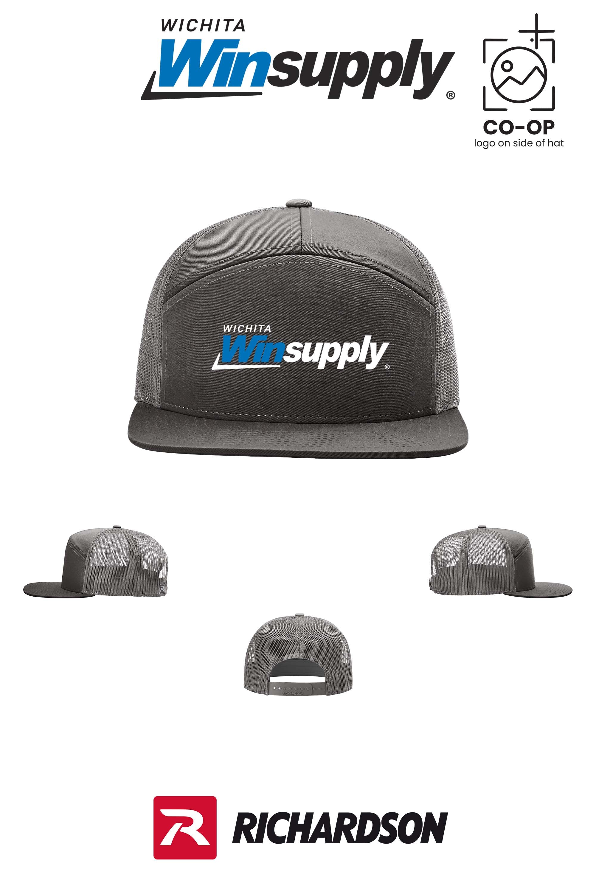 Richardson 168 Seven-Panel Trucker - Wichita Winsupply