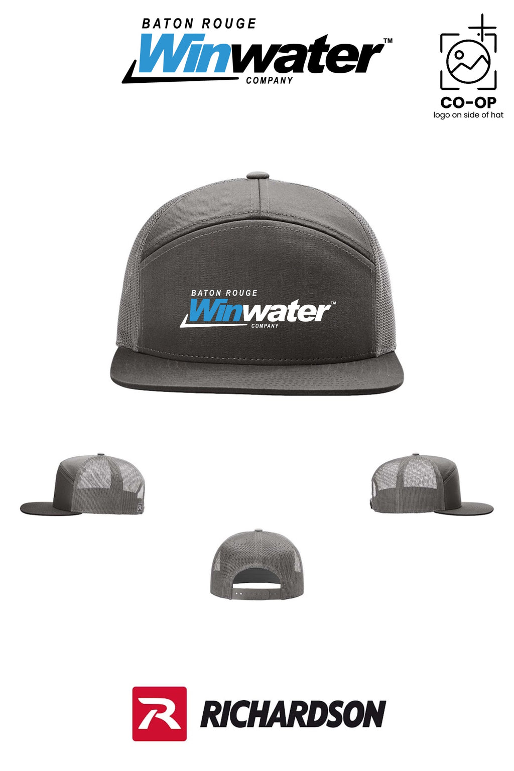 Richardson 168 Seven-Panel Trucker - Baton Rouge Winwater