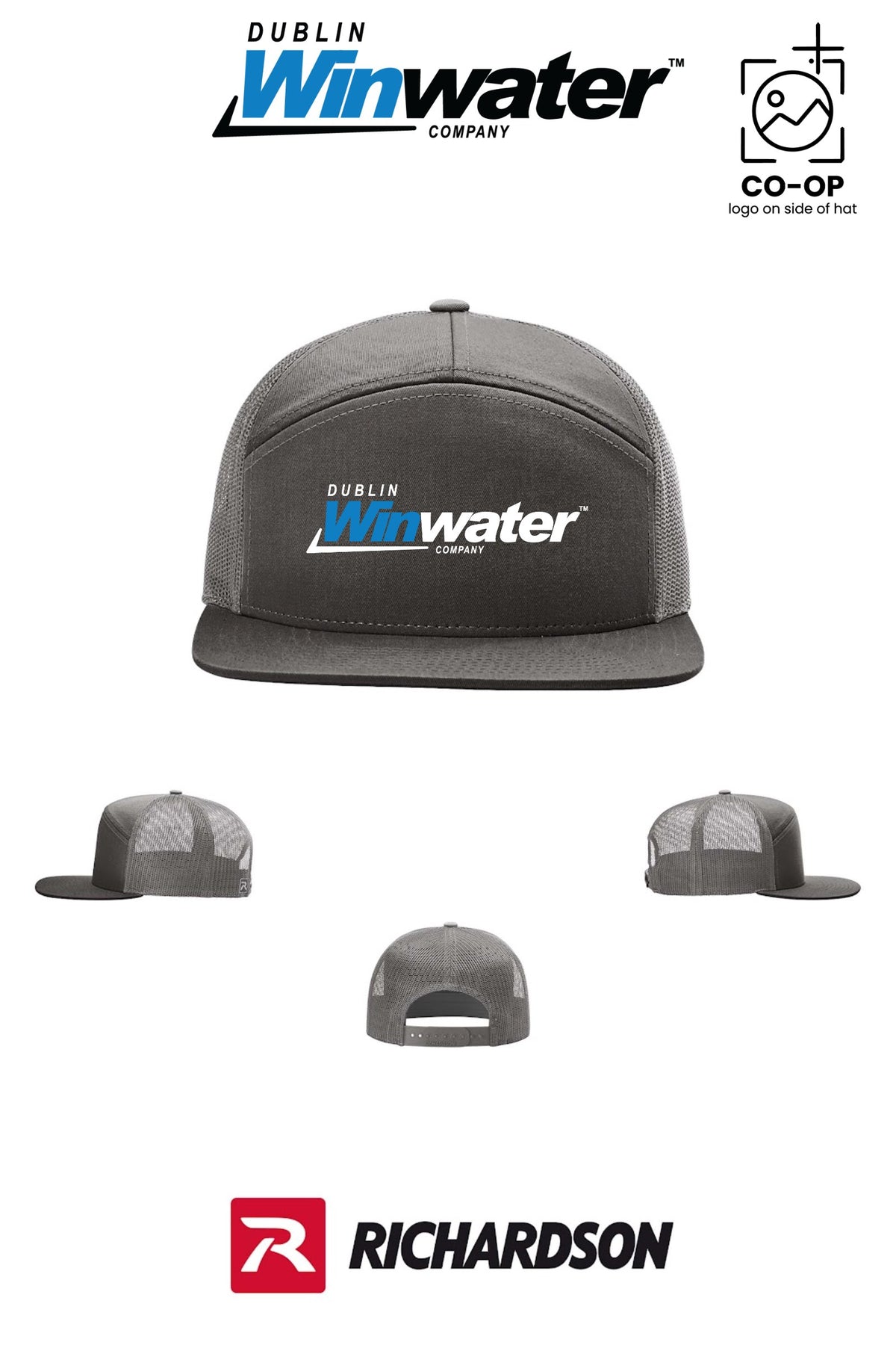 Richardson 168 Seven-Panel Trucker - Dublin Winwater