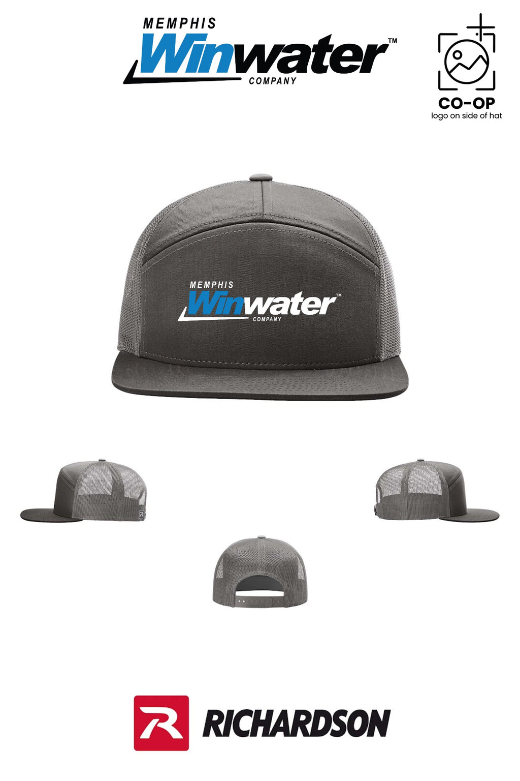 Richardson 168 Seven-Panel Trucker - Memphis Winwater