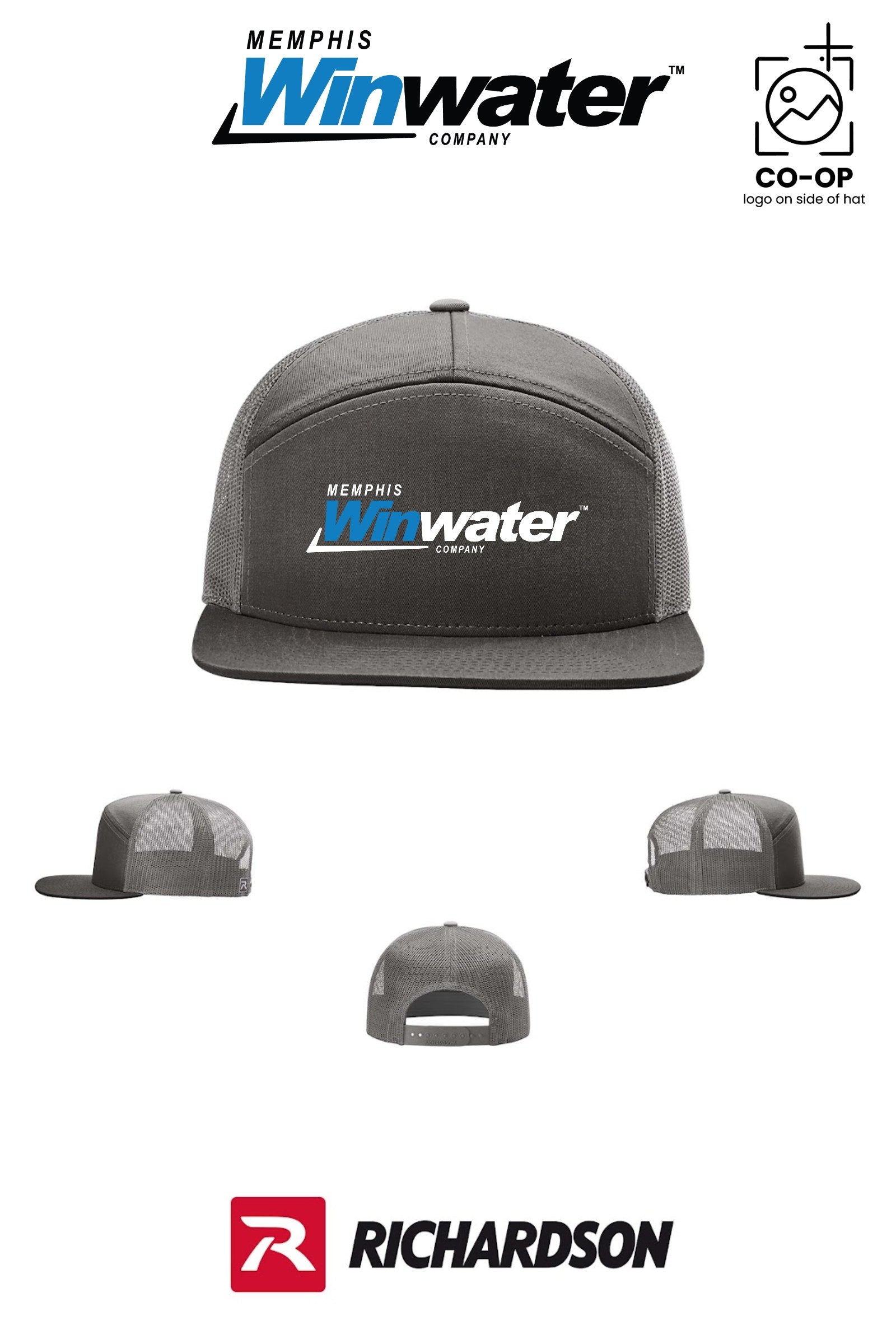 Richardson 168 Seven-Panel Trucker - Memphis Winwater