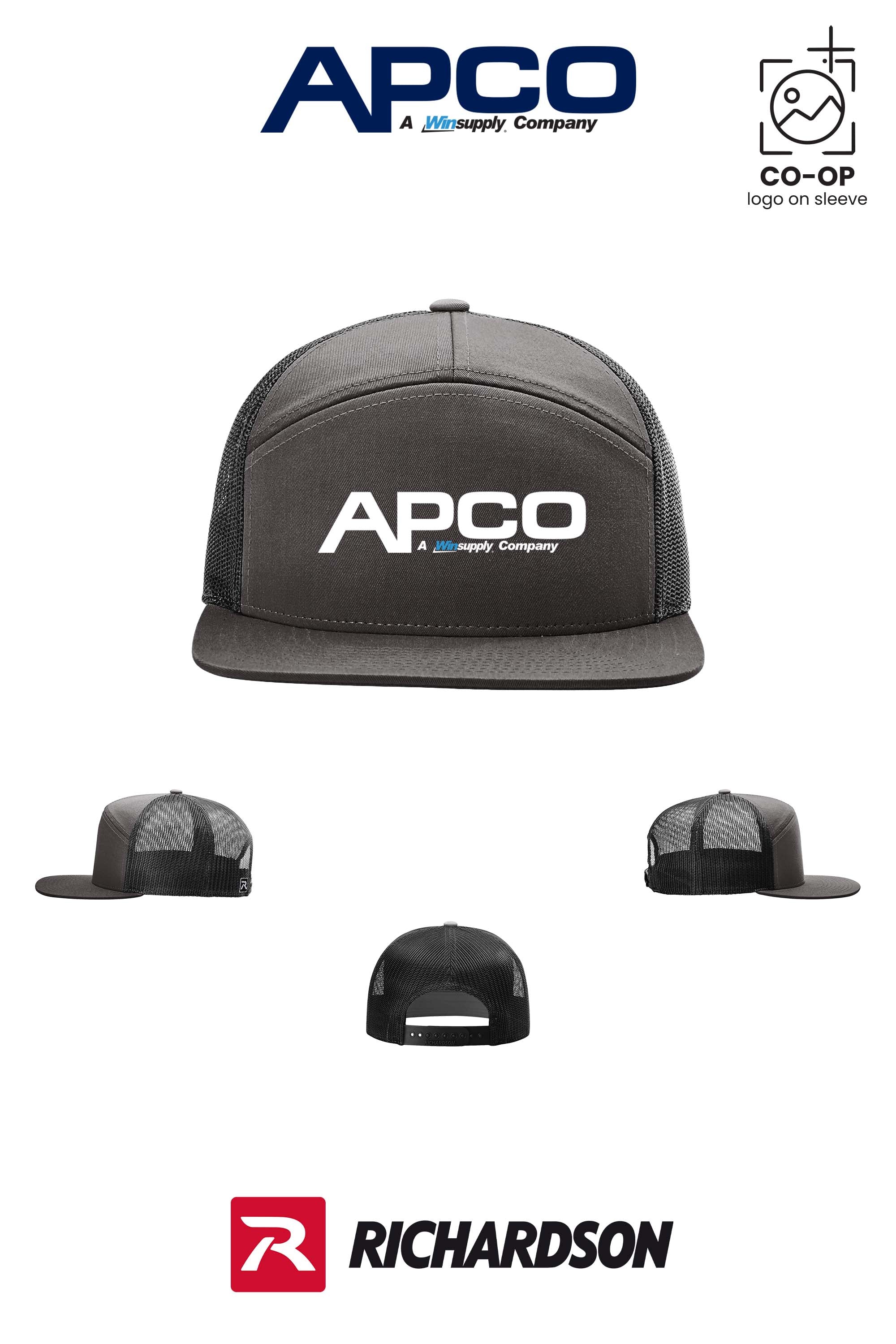 Richardson 168 Seven-Panel Trucker - APCO Supply - Indianapolis