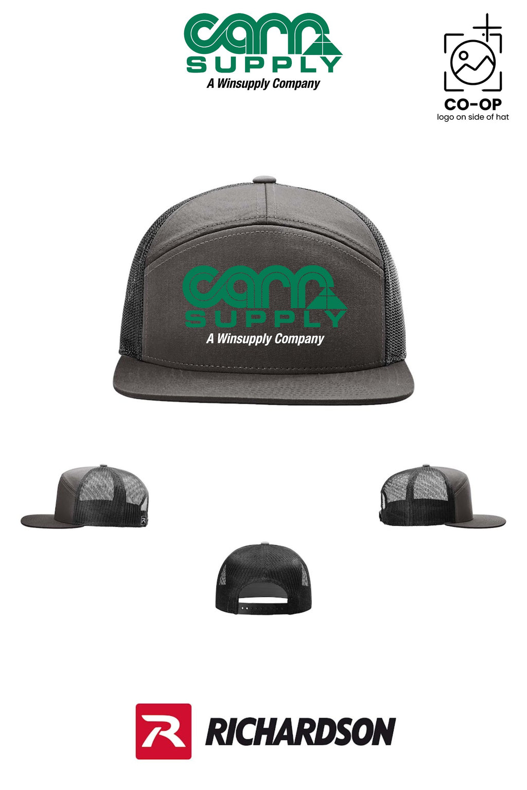 Richardson 168 Seven-Panel Trucker - Carr Supply - Athens