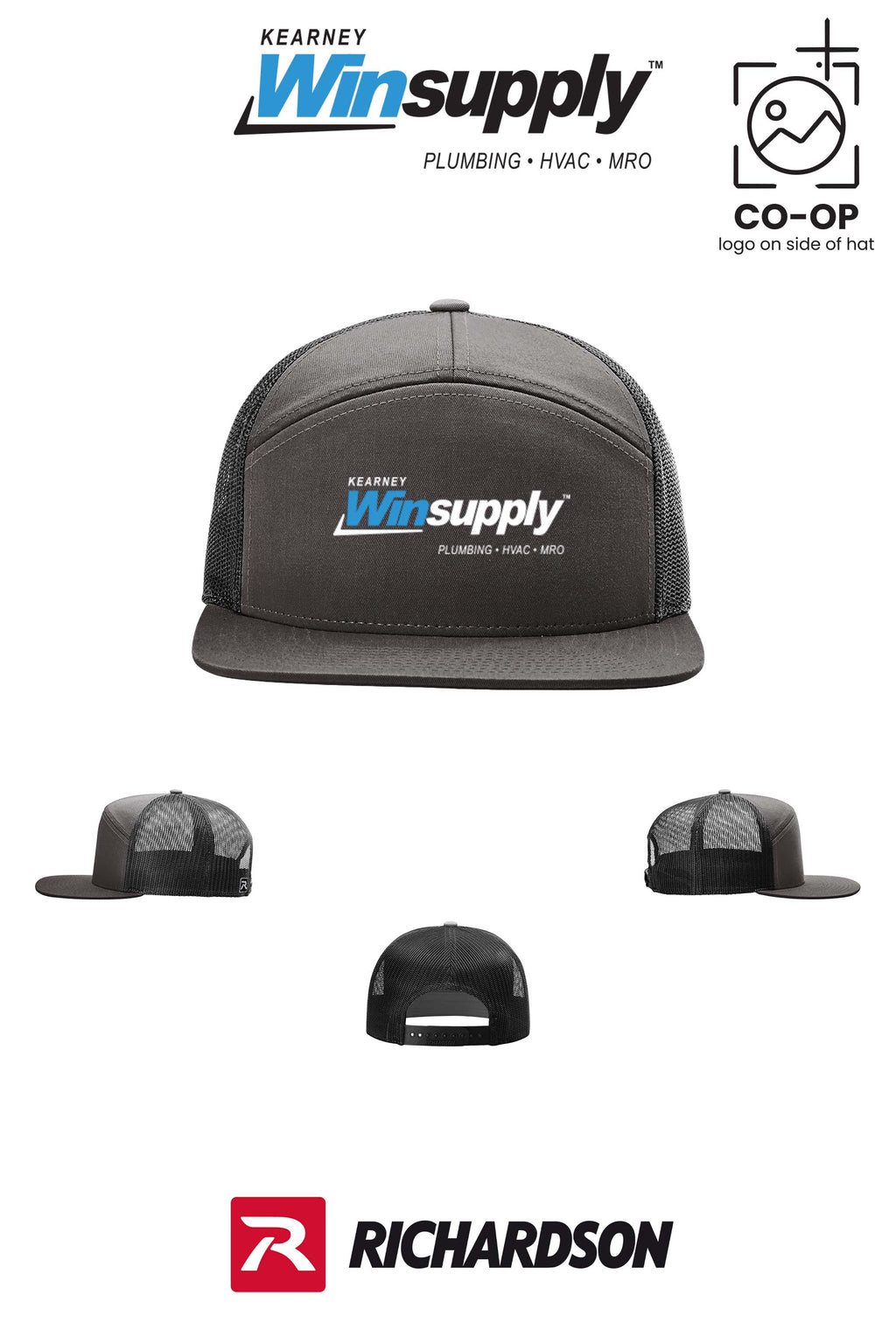 Richardson 168 Seven-Panel Trucker- Kearney Winsupply