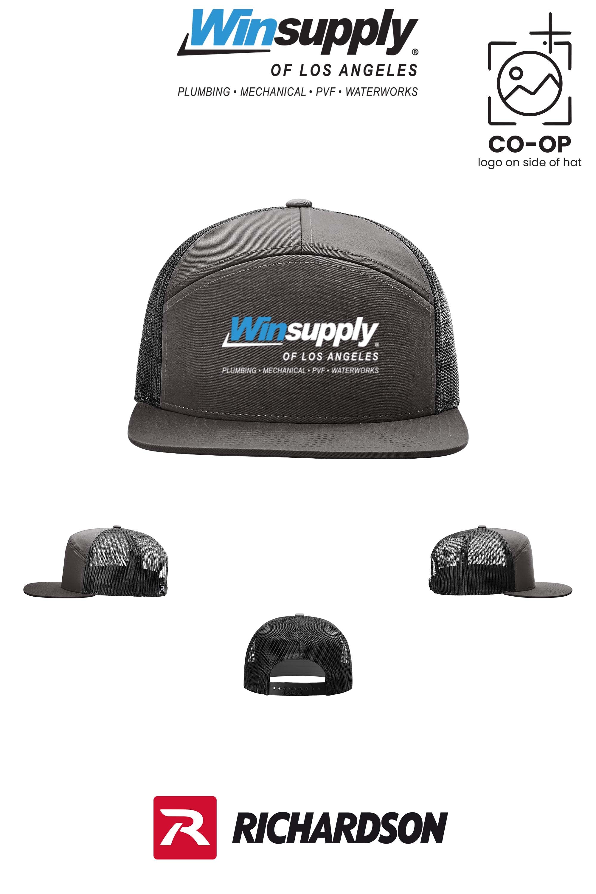 Richardson 168 Seven-Panel Trucker- Winsupply of Los Angeles