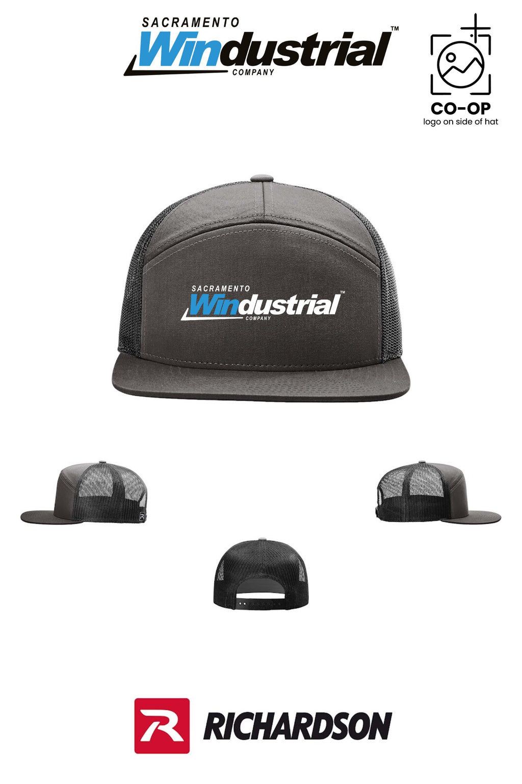 Richardson 168 Seven-Panel Trucker - Sacramento Windustrial