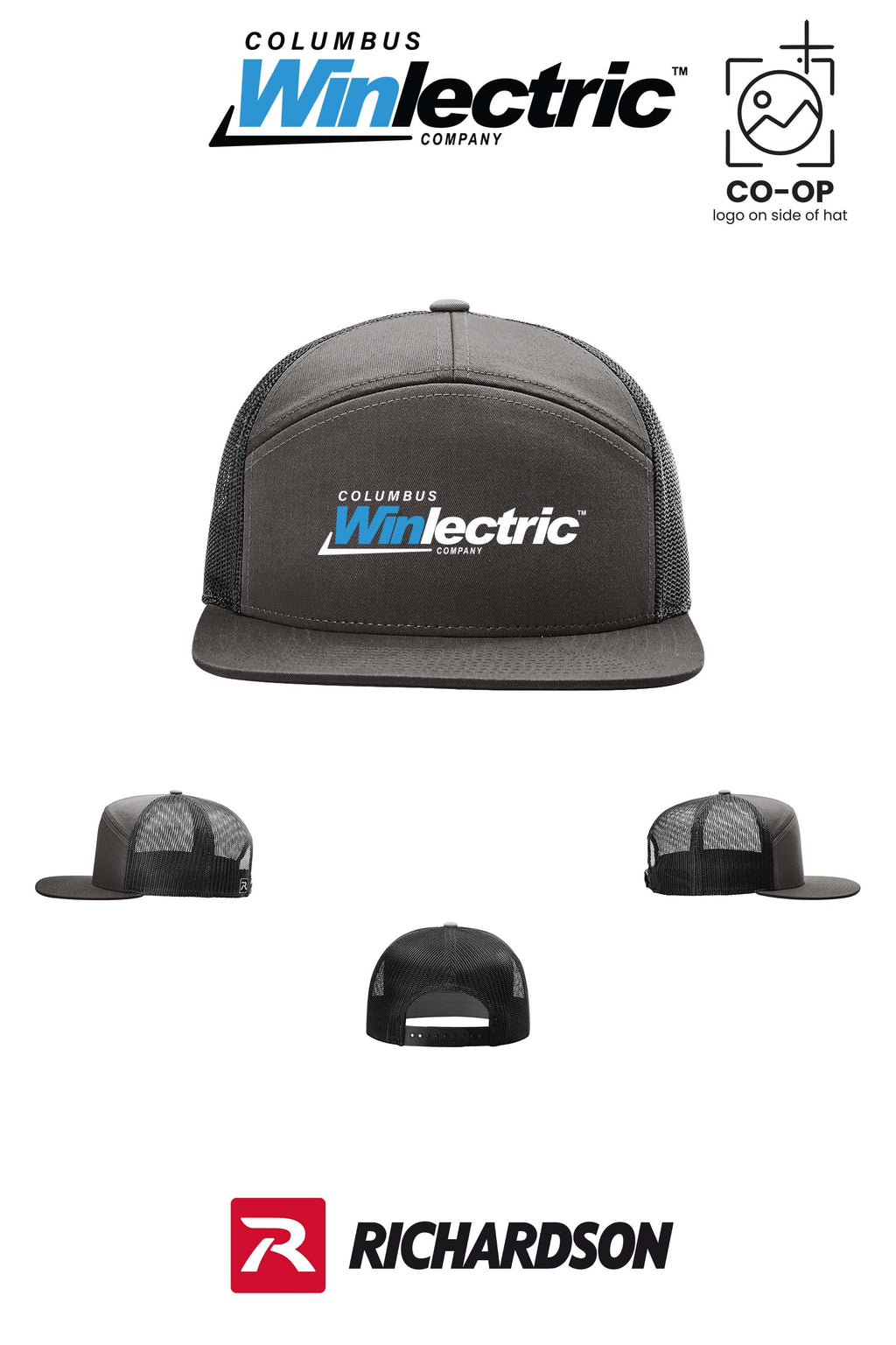 Richardson 168 Seven-Panel Trucker - Columbus Winlectric