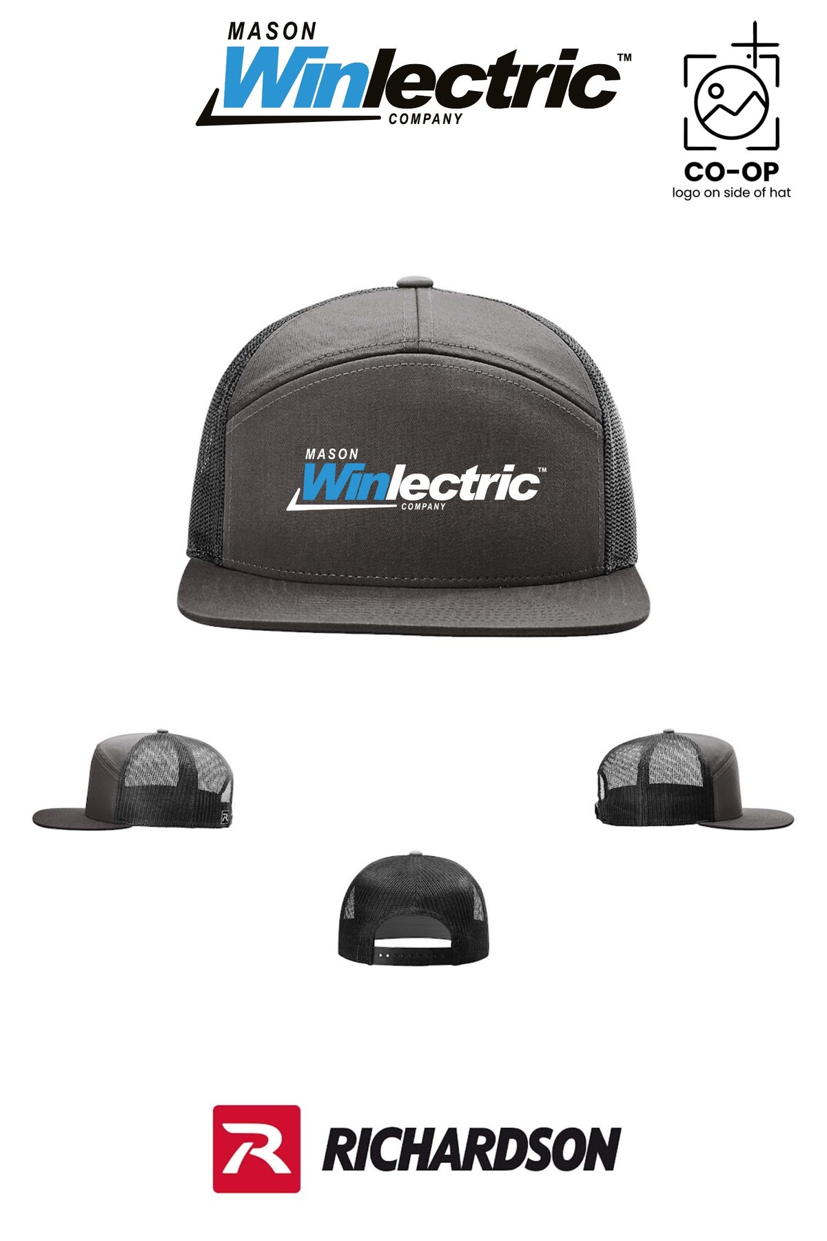 Richardson 168 Seven-Panel Trucker - Mason Winlectric