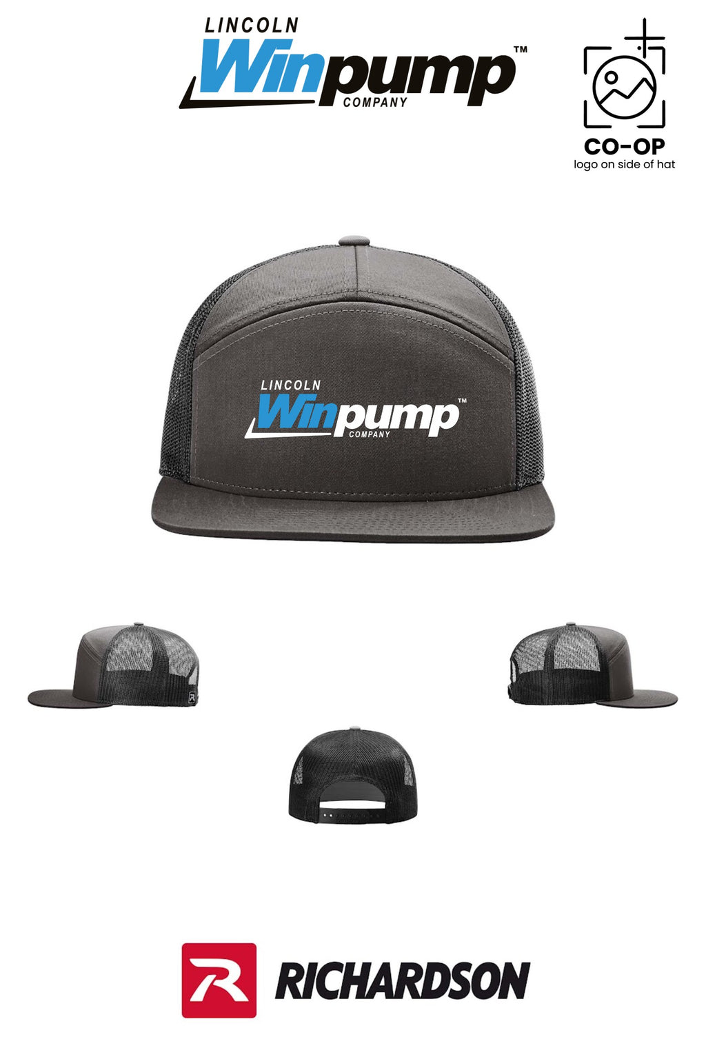 Richardson 168 Seven-Panel Trucker - Lincoln Winpump