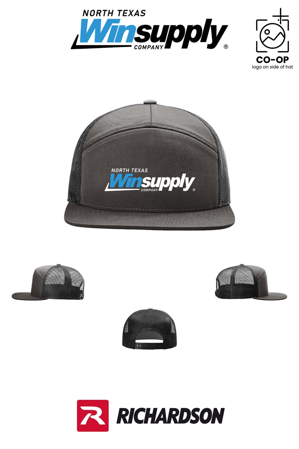 Richardson 168 Seven-Panel Trucker - North Texas Winsupply