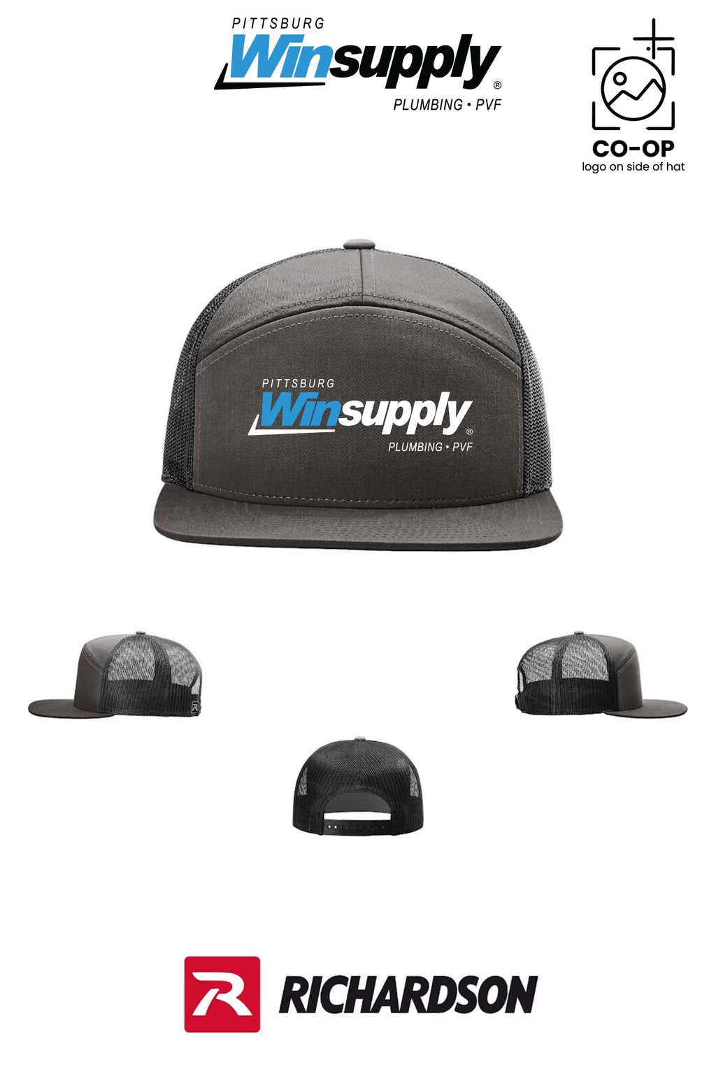 Richardson 168 Seven-Panel Trucker - Pittsburg Winsupply