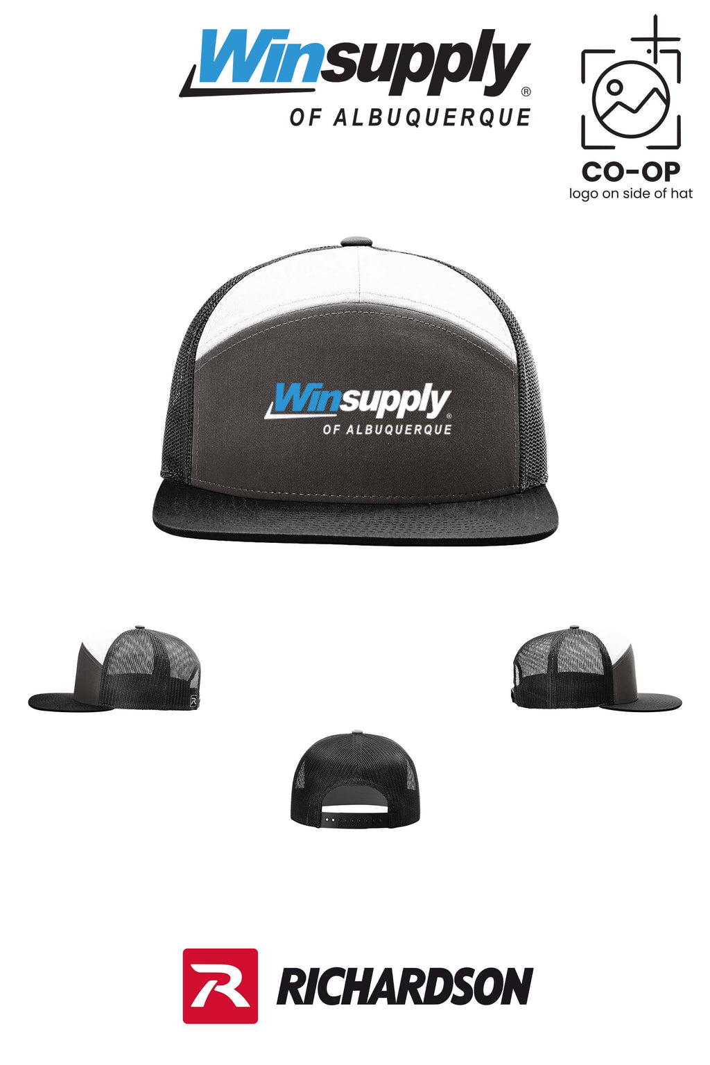 Richardson 168 Seven-Panel Trucker- Winsupply of Albuquerque