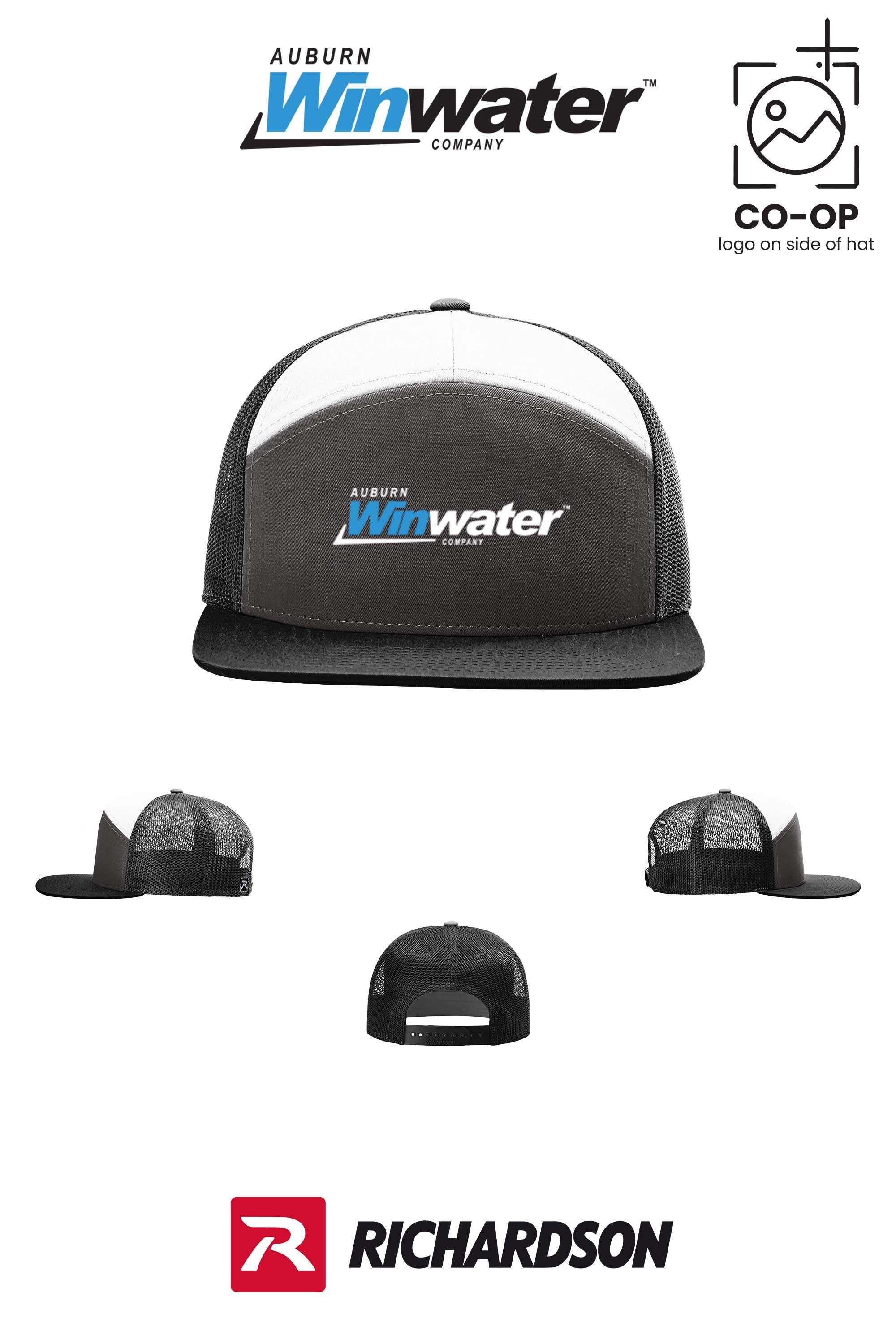 Richardson 168 Seven-Panel Trucker- Auburn Winwater