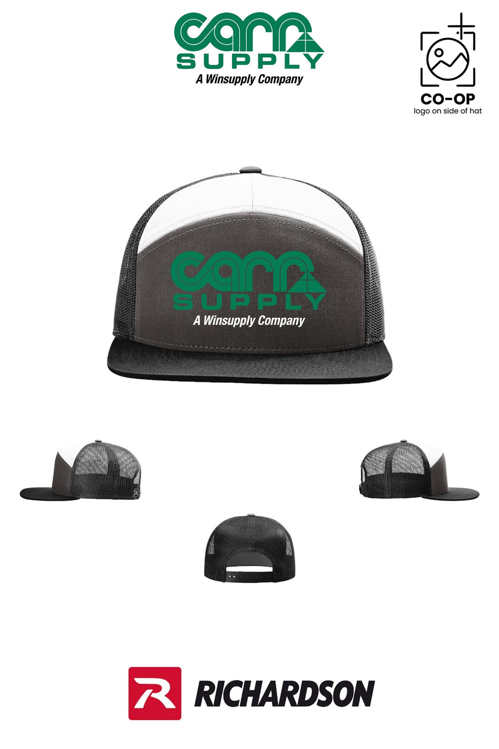 Richardson 168 Seven-Panel Trucker - Carr Supply - Athens