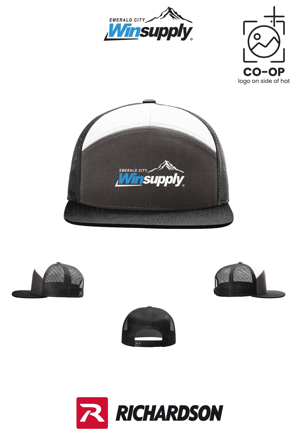Richardson 168 Seven-Panel Trucker- Winsupply Emerald City