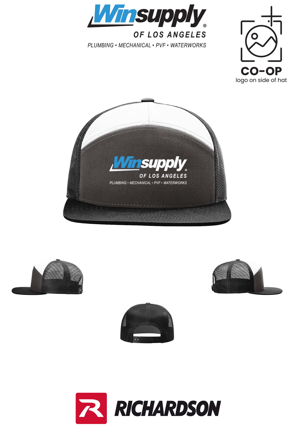 Richardson 168 Seven-Panel Trucker- Winsupply of Los Angeles