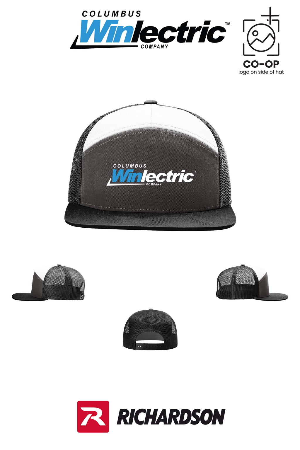 Richardson 168 Seven-Panel Trucker - Columbus Winlectric