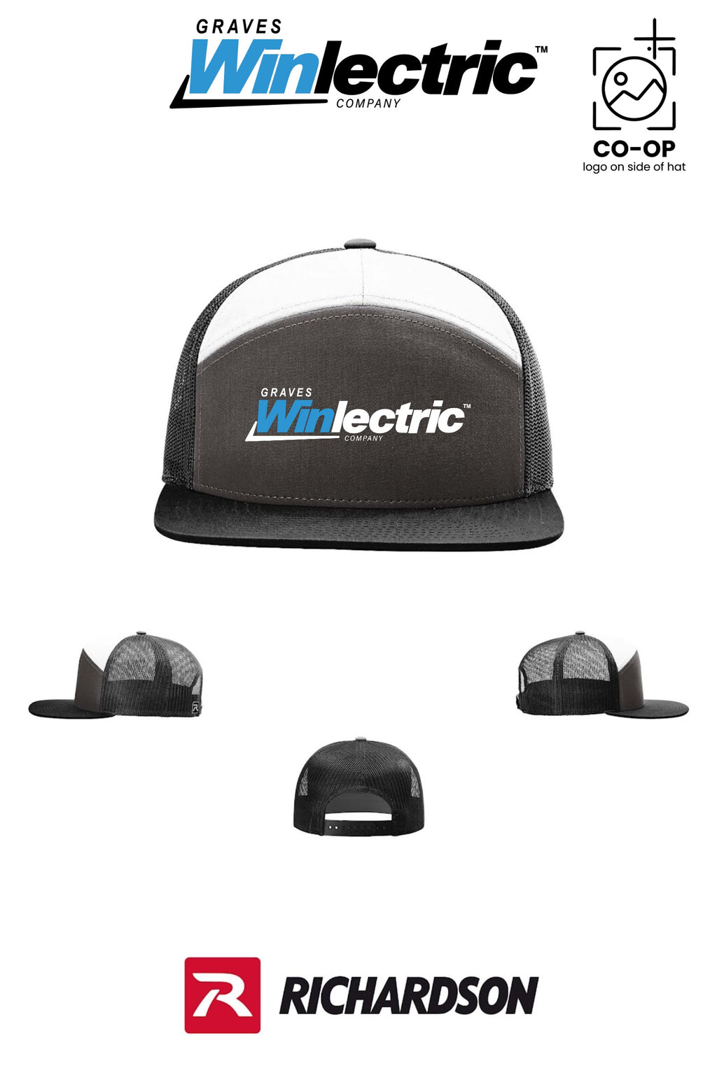 Richardson 168 Seven-Panel Trucker - Graves Winlectric