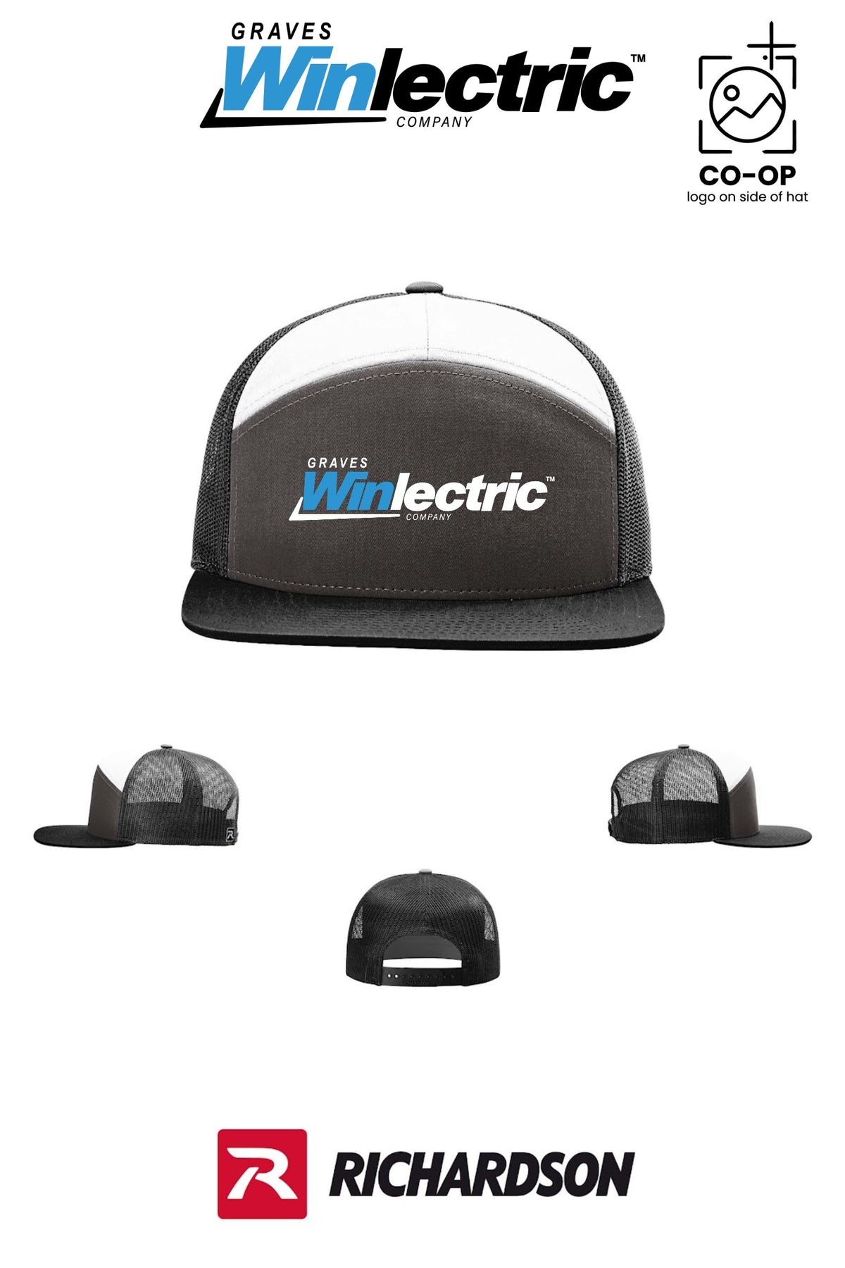 Richardson 168 Seven-Panel Trucker - Graves Winlectric