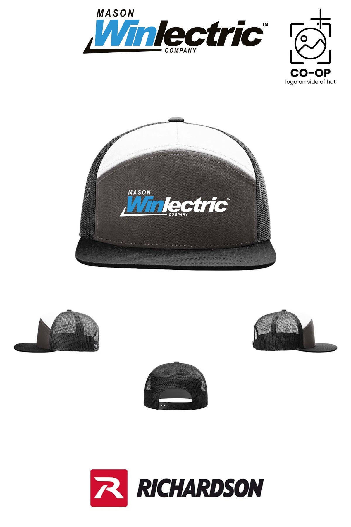 Richardson 168 Seven-Panel Trucker - Mason Winlectric