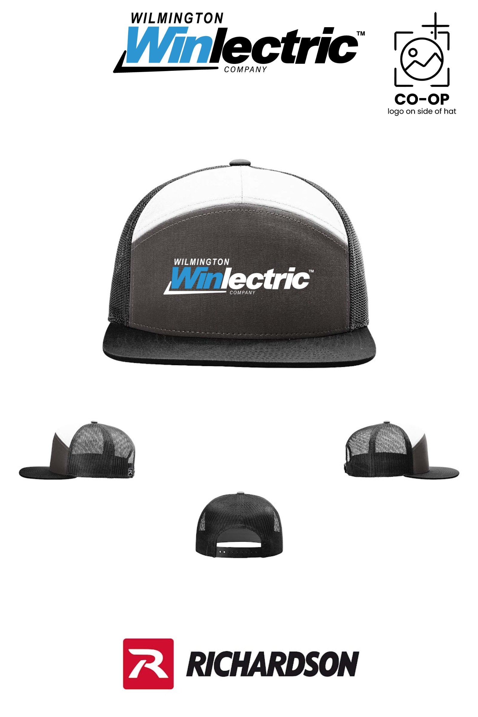Richardson 168 Seven-Panel Trucker - Wilmington Winlectric