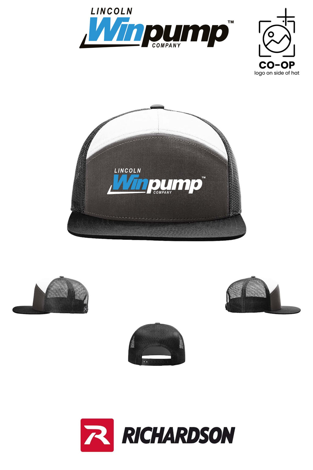 Richardson 168 Seven-Panel Trucker - Lincoln Winpump