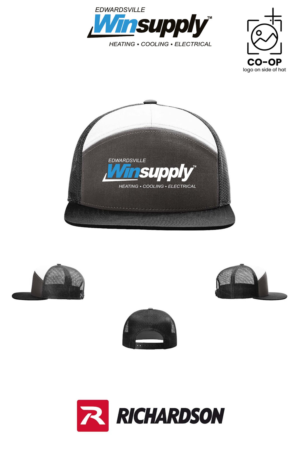 Richardson 168 Seven-Panel Trucker - Edwardsville Winsupply
