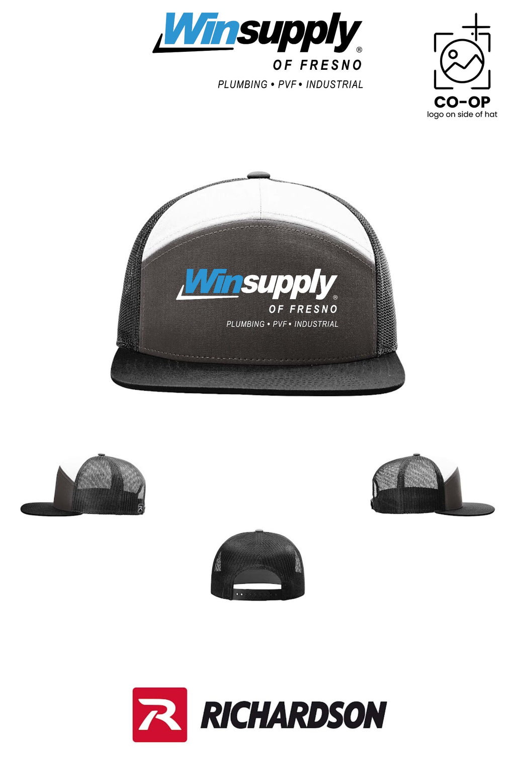 Richardson 168 Seven-Panel Trucker - Winsupply Fresno County