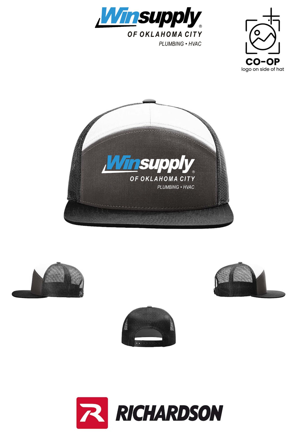 Richardson 168 Seven-Panel Trucker - Winsupply of Oklahoma City
