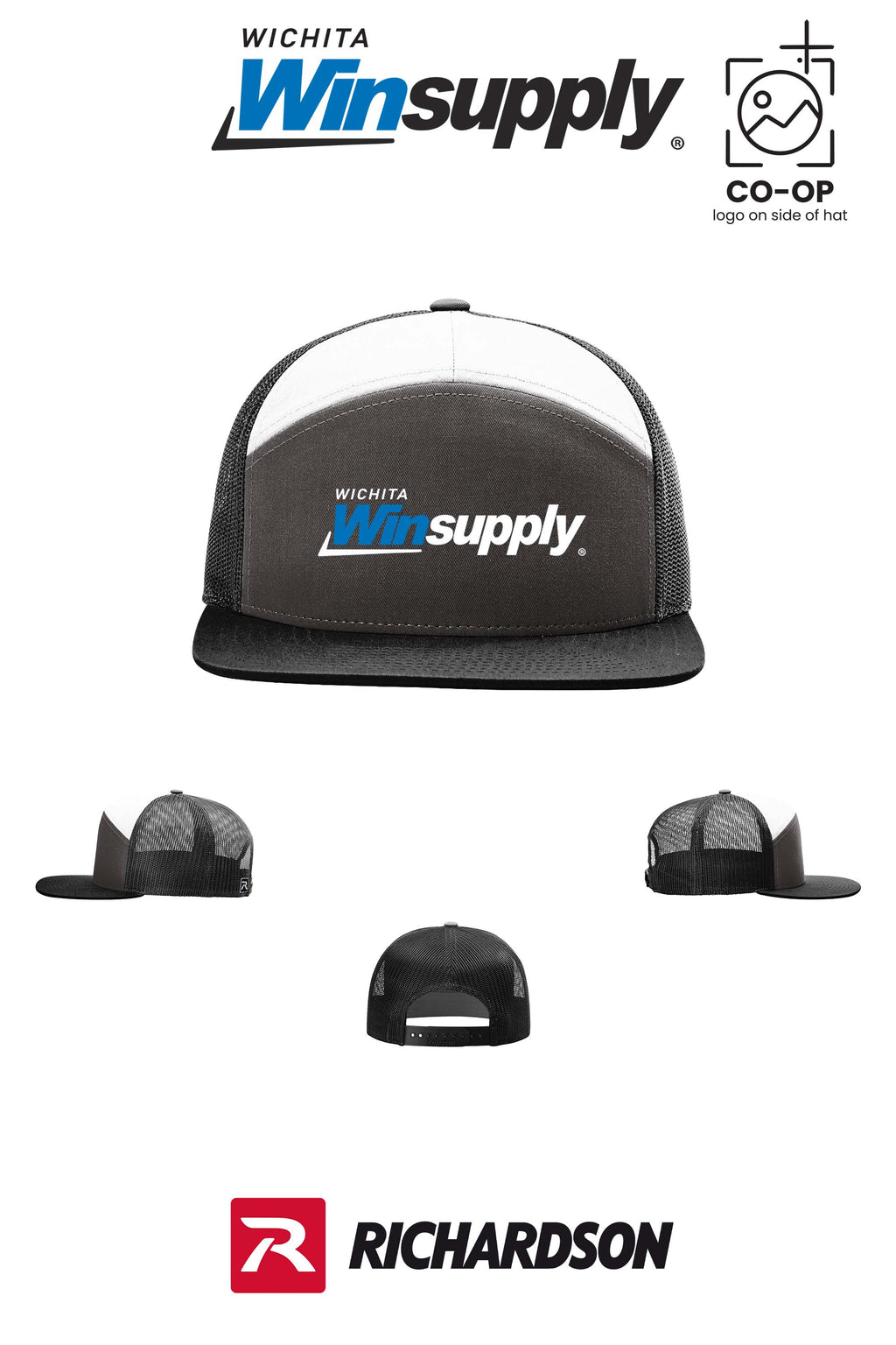 Richardson 168 Seven-Panel Trucker - Wichita Winsupply