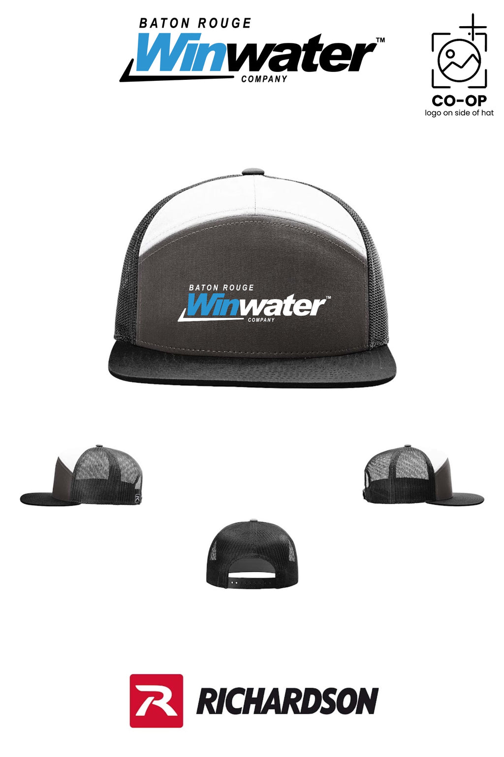 Richardson 168 Seven-Panel Trucker - Baton Rouge Winwater
