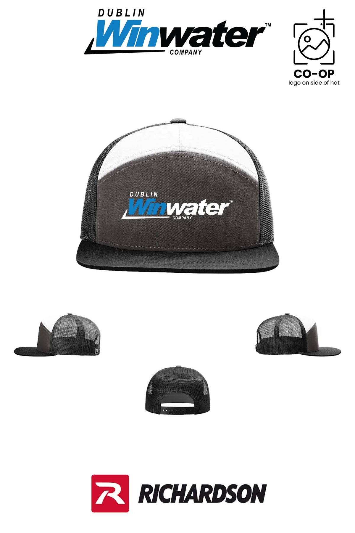 Richardson 168 Seven-Panel Trucker - Dublin Winwater