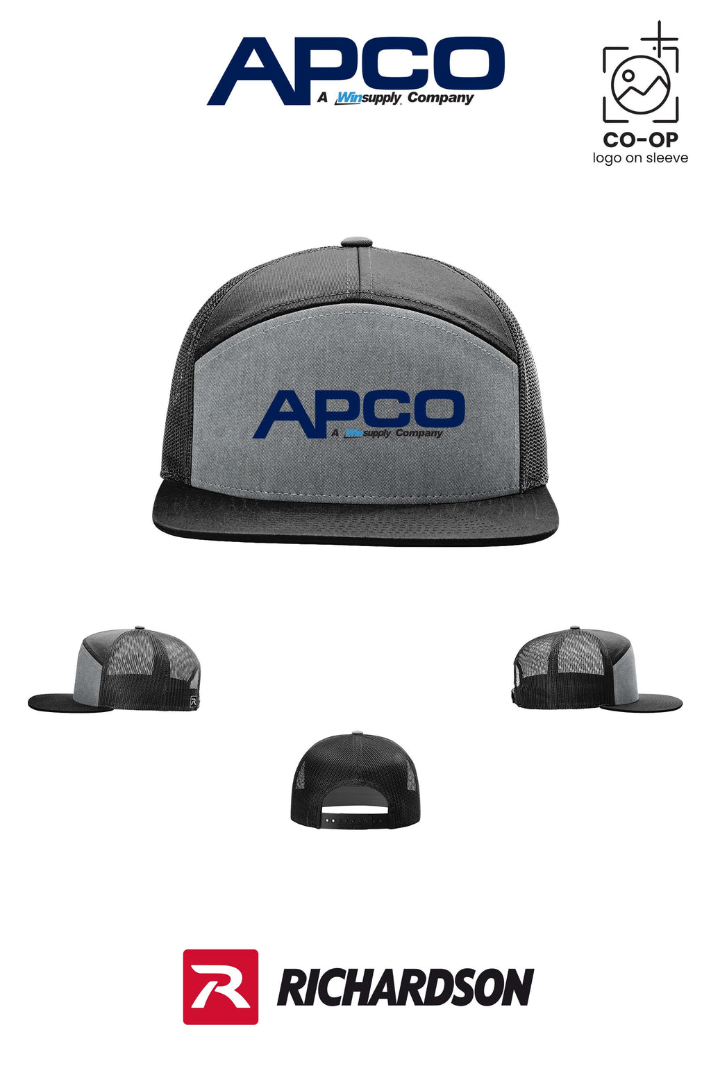 Richardson 168 Seven-Panel Trucker - APCO Supply - Indianapolis