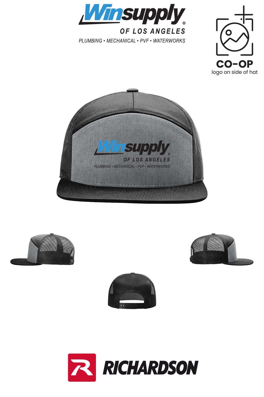 Richardson 168 Seven-Panel Trucker- Winsupply of Los Angeles