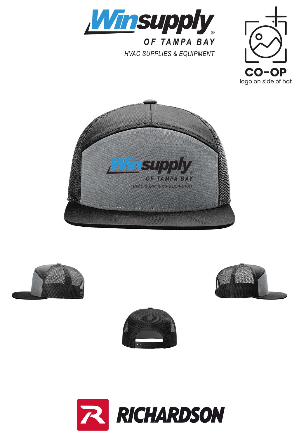 Richardson 168 Seven-Panel Trucker- Winsupply of Tampa Bay
