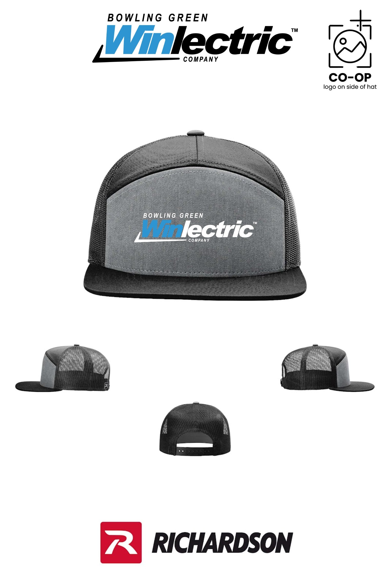 Richardson 168 Seven-Panel Trucker - Bowling Green Winlectric