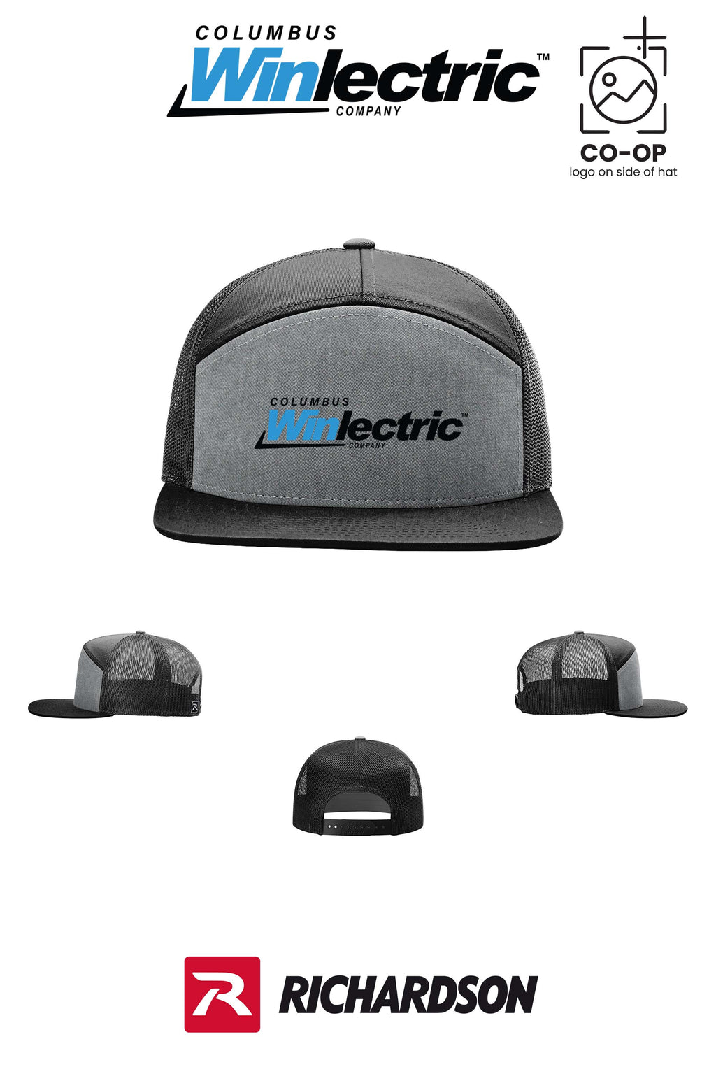 Richardson 168 Seven-Panel Trucker - Columbus Winlectric