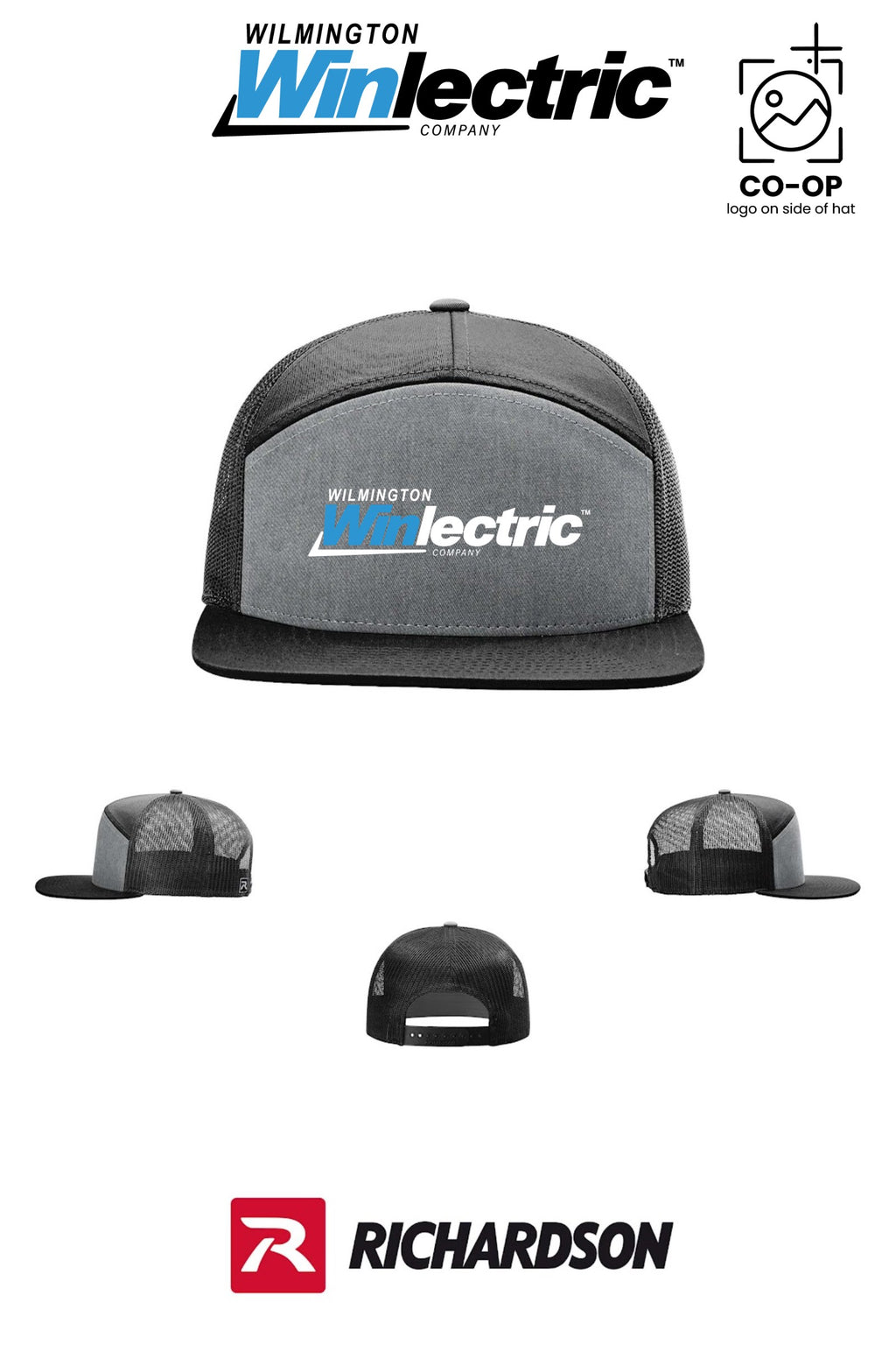 Richardson 168 Seven-Panel Trucker - Wilmington Winlectric