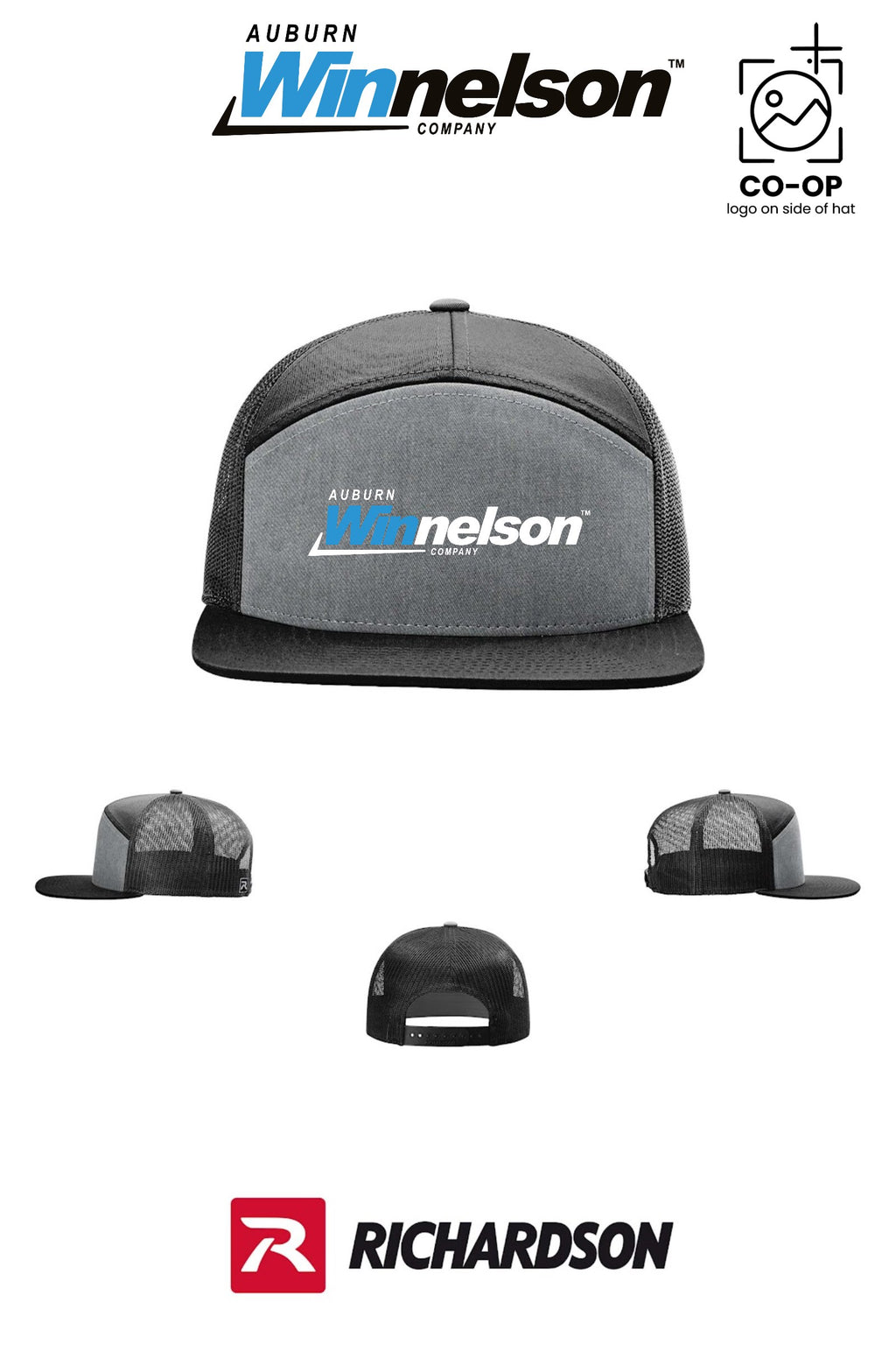 Richardson 168 Seven-Panel Trucker - Auburn Winnelson