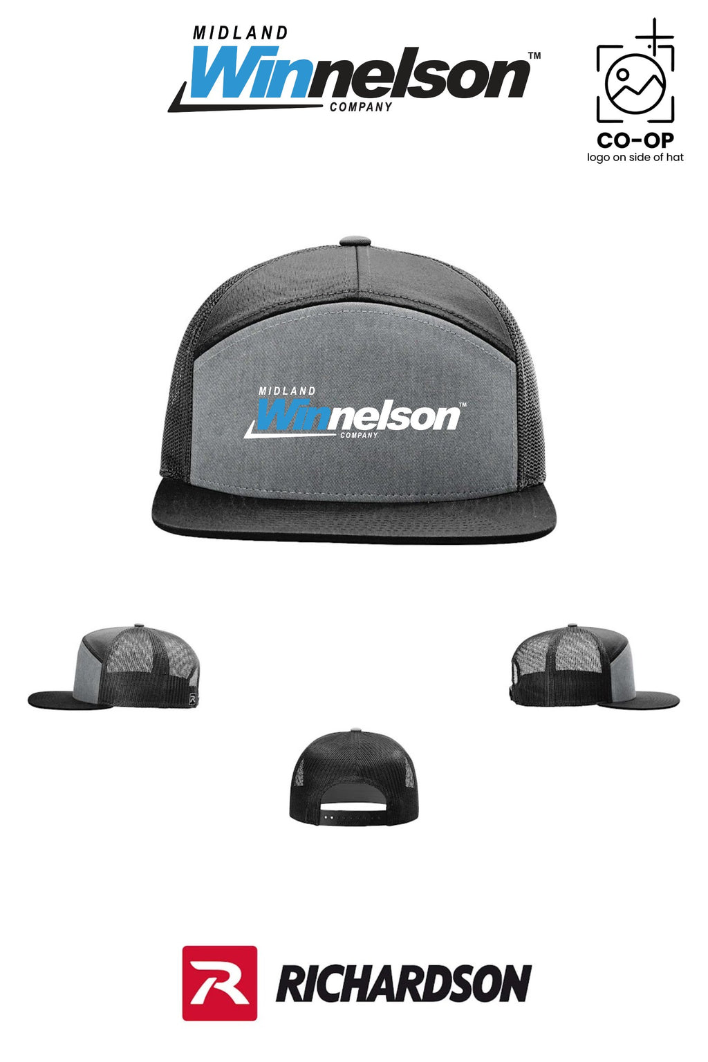Richardson 168 Seven-Panel Trucker - Midland Winnelson