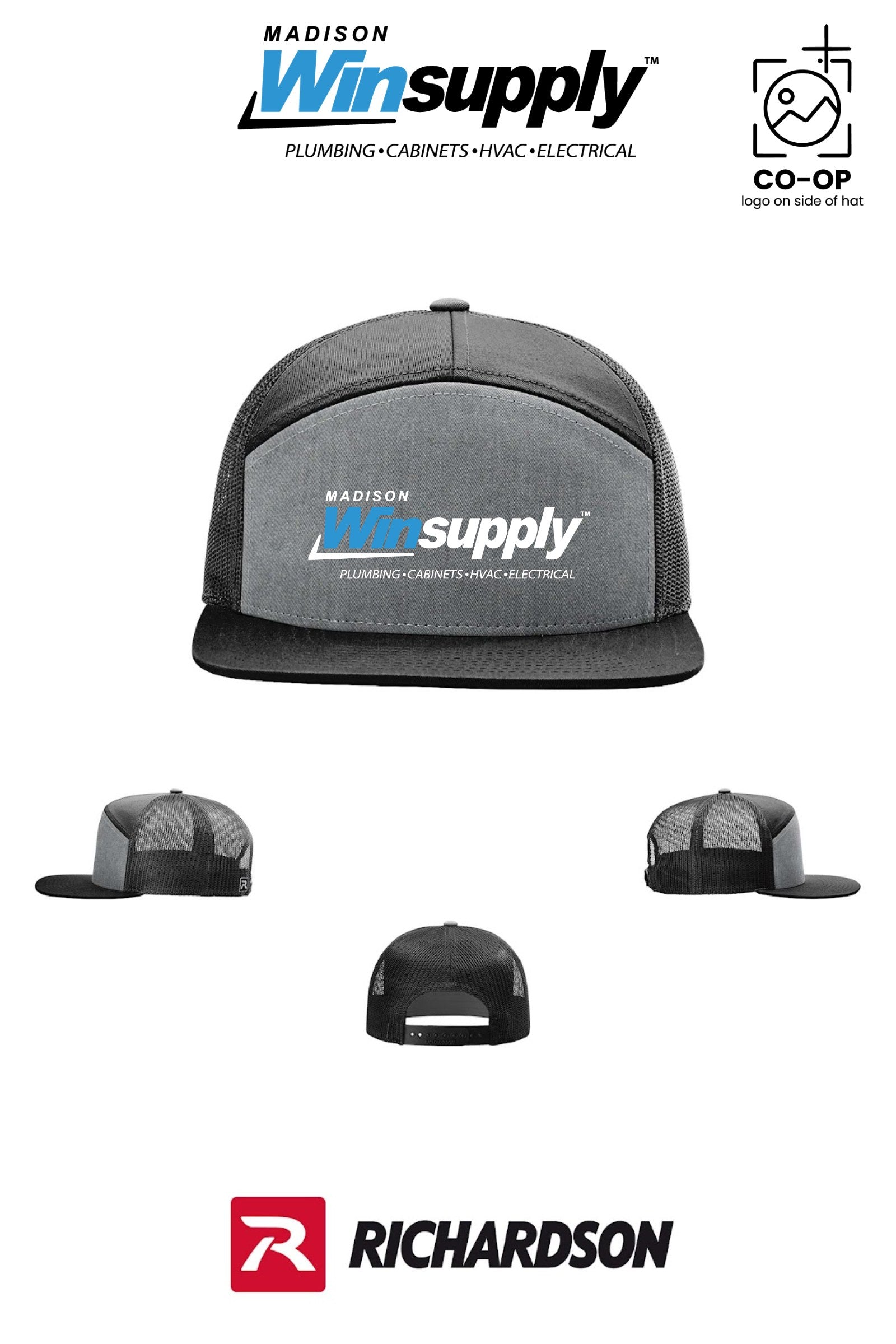 Richardson 168 Seven-Panel Trucker - Madison Winsupply