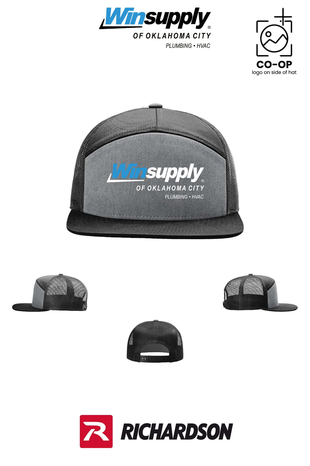 Richardson 168 Seven-Panel Trucker - Winsupply of Oklahoma City