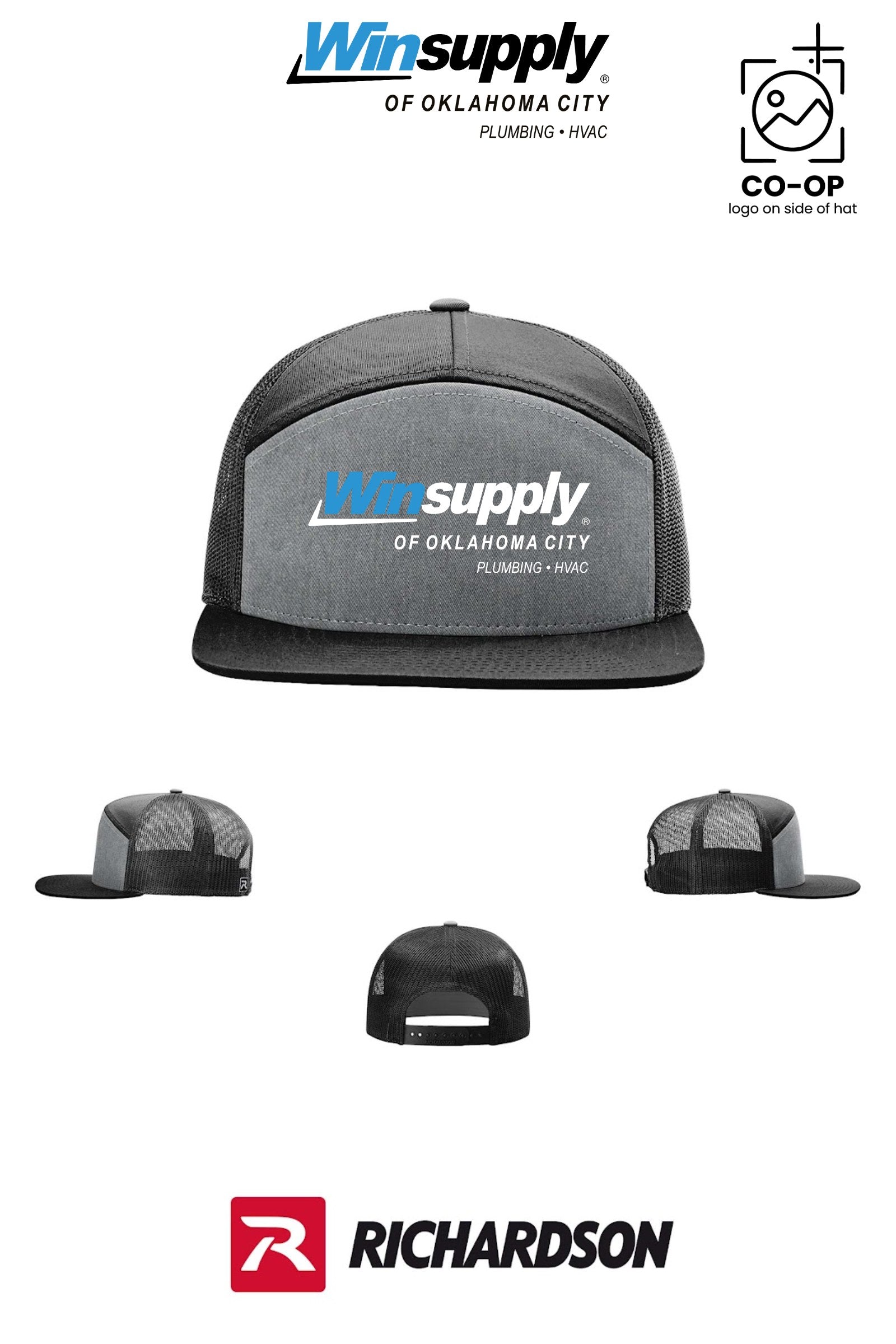 Richardson 168 Seven-Panel Trucker - Winsupply of Oklahoma City