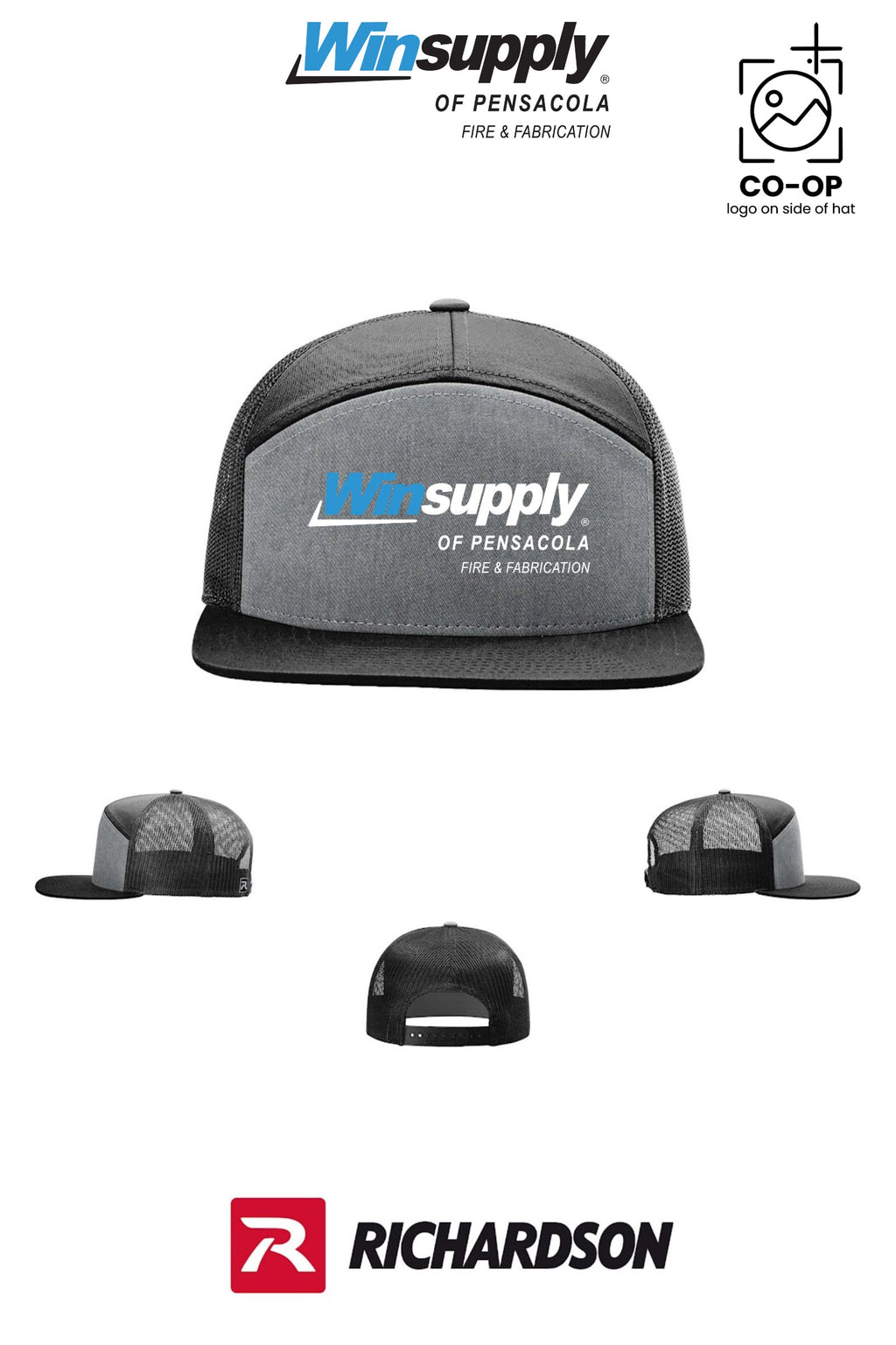 Richardson 168 Seven-Panel Trucker - Winsupply Pensacola Fire & Fabrication