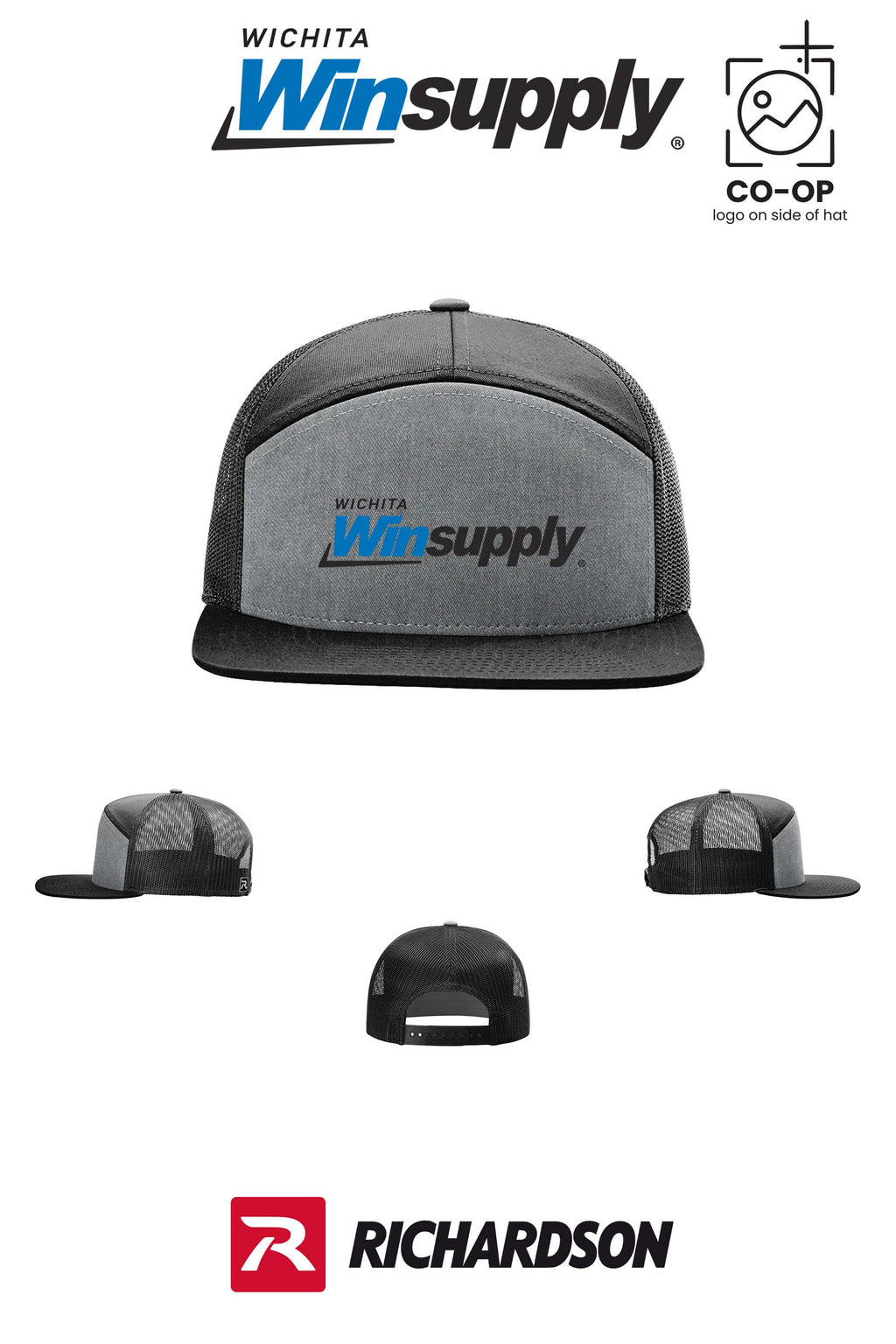 Richardson 168 Seven-Panel Trucker - Wichita Winsupply