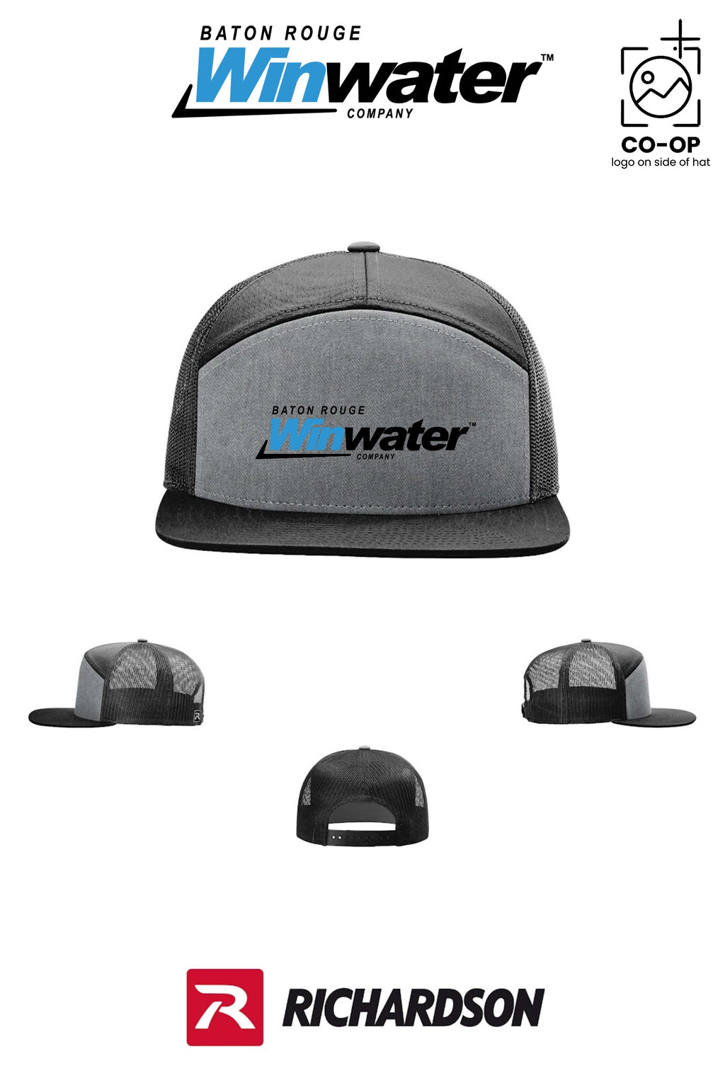Richardson 168 Seven-Panel Trucker - Baton Rouge Winwater