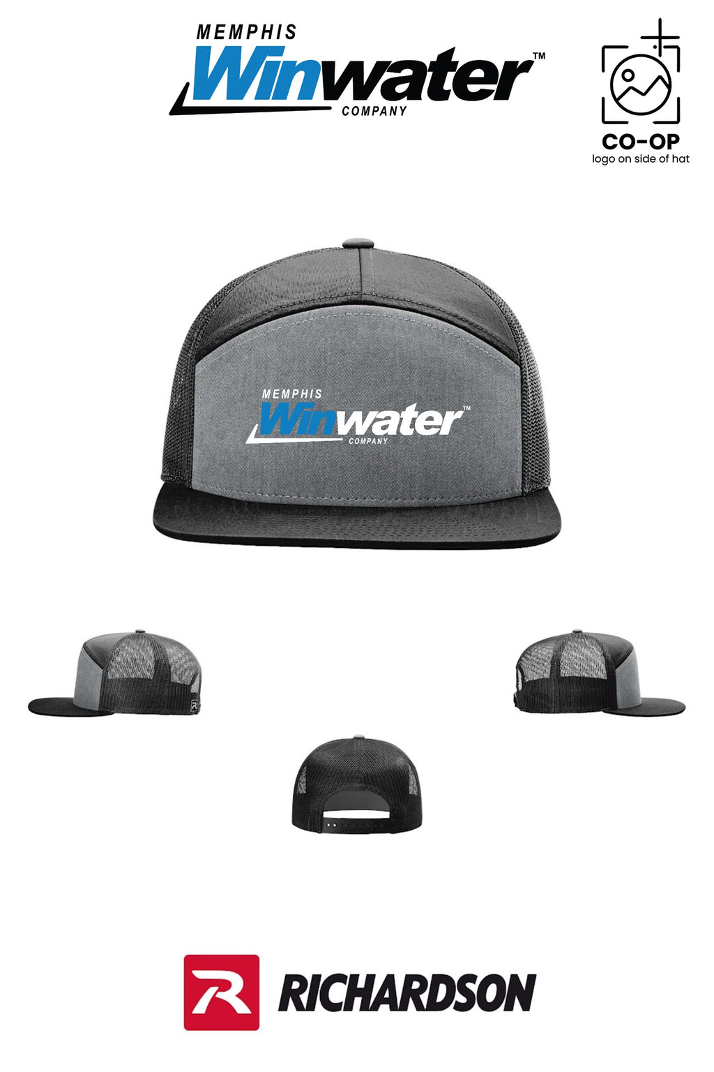 Richardson 168 Seven-Panel Trucker - Memphis Winwater